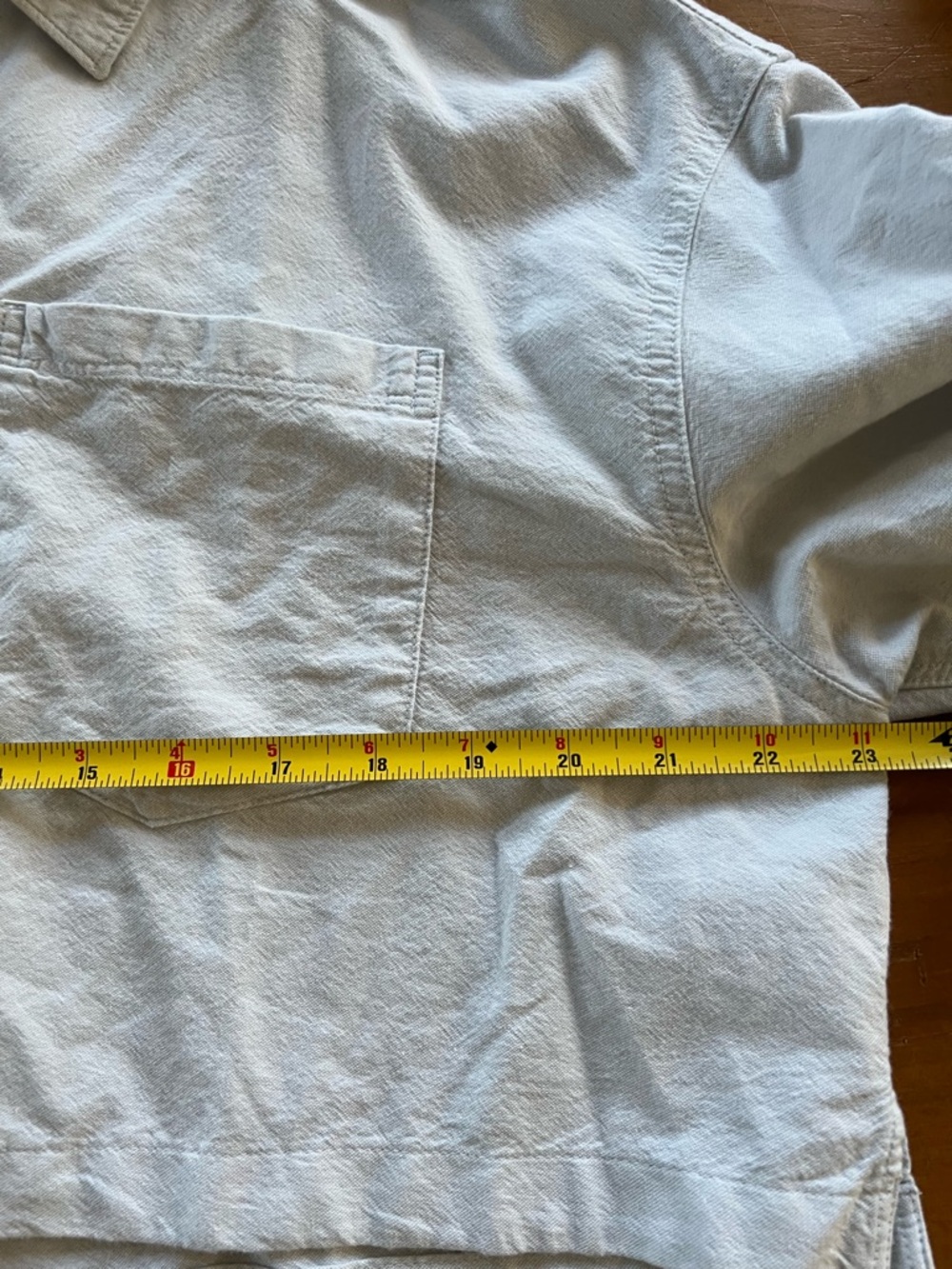 OFFLINE By Aerie Cropped Cotton Button Up Shirt 
Size XS Color Eyelet Blue - Picture 7 of 8